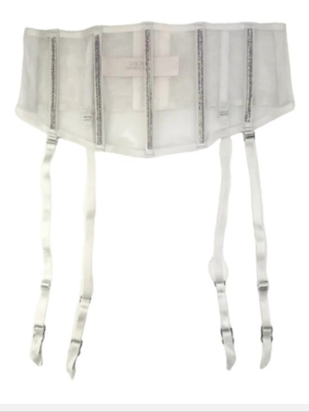 Victoria's secret very sexy sheer shine waist cinching garter belt MEDIUM LARGE